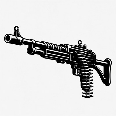 MG42 Machine Gun Illustration