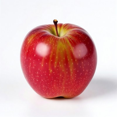 Red apple with stem