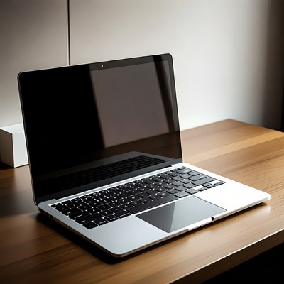 Silver MacBook Pro on wooden desk