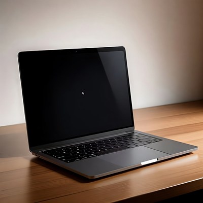 Silver MacBook Pro on wooden desk