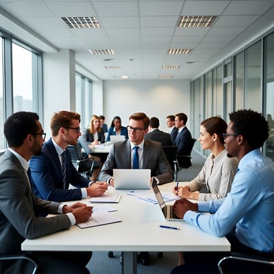 Diverse business team in meeting