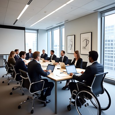 Diverse business team in meeting