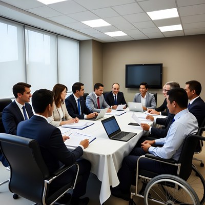 Diverse business team in meeting