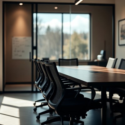 Empty modern conference room
