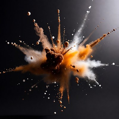 Brown Powder Explosion Burst