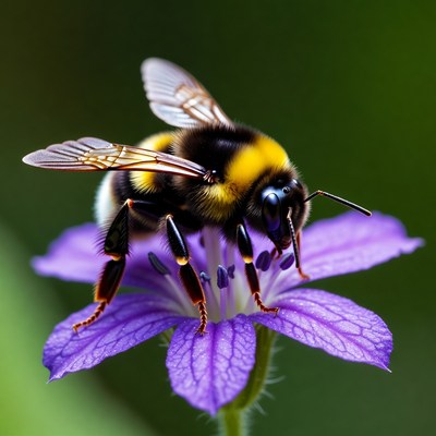 Bumblebee on purple flower
