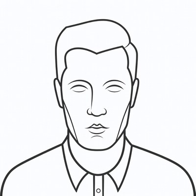 Man in shirt with eyes closed