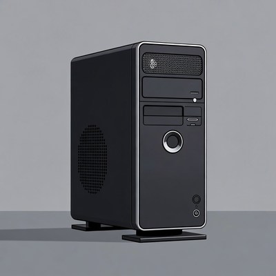 Black Desktop Computer Tower