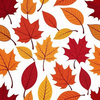 Autumn Leaves Seamless Pattern