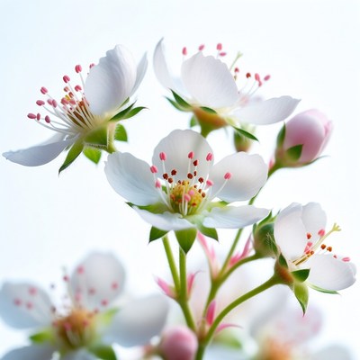 White Blossom Flowers Cluster