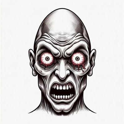 Angry Zombie Man Illustration