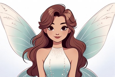 Beautiful fairy girl with wings