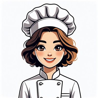Smiling Woman Chef Illustration