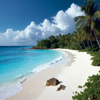 Tropical White Sand Beach Paradise