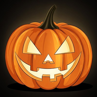 Jack-o'-lantern pumpkin illustration