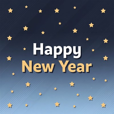Happy New Year Stars Background