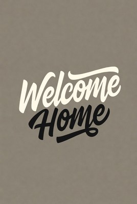 Welcome Home Text Illustration