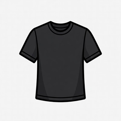 Black T-Shirt Clipart