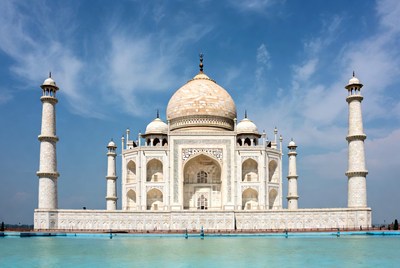 Taj Mahal with reflecting pool