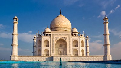 Taj Mahal with reflecting pool