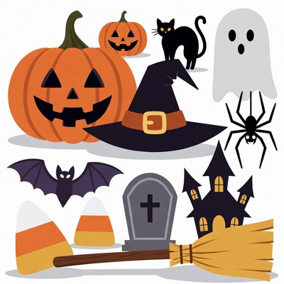 Halloween Clipart Icons Collection