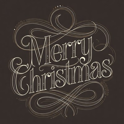 Merry Christmas Elegant Script