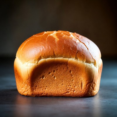 Fresh golden loaf of bread