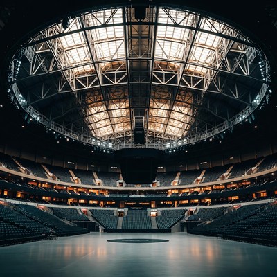 Empty Arena with Glass Dome