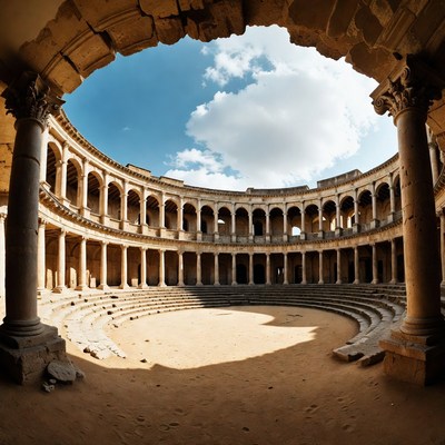 Ancient Roman Amphitheater Ruins