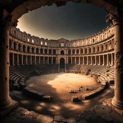 Ancient Roman Amphitheater Ruins