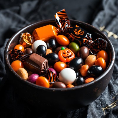 Halloween Candy Bowl Overflowing