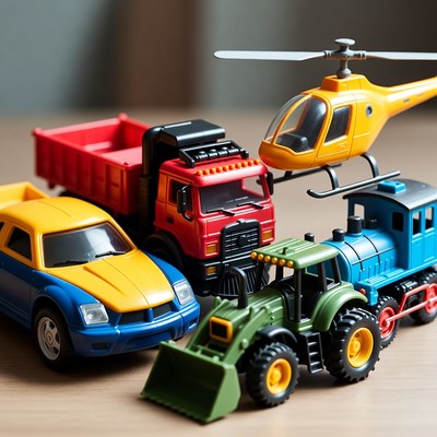 Colorful Toy Vehicles Assortment