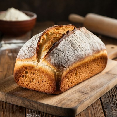 Freshly Baked Bread Loaf