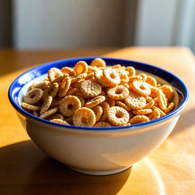 Cheez-It Crackers in Blue Bowl