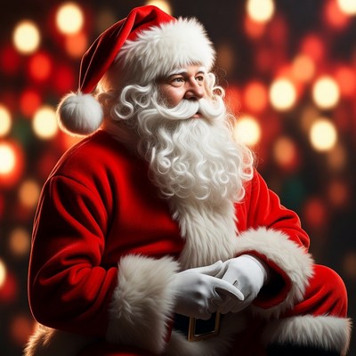 Santa Claus with white beard