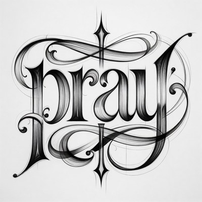Pray Typography with Cross