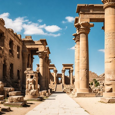 Ancient Egyptian Temple Columns