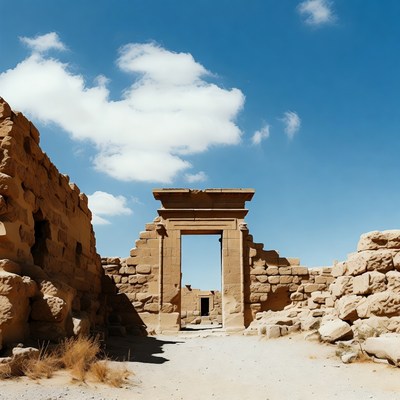 Ancient Egyptian Temple Gate Ruins