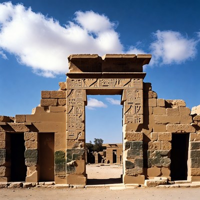 Ancient Egyptian Temple Gate Ruins