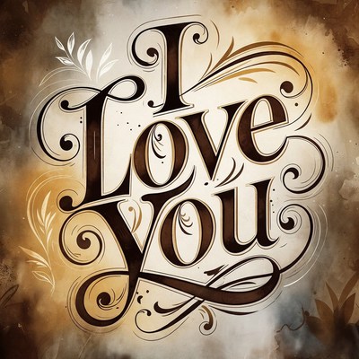 I Love You Calligraphy