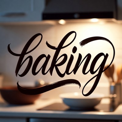 Baking Text Kitchen Background