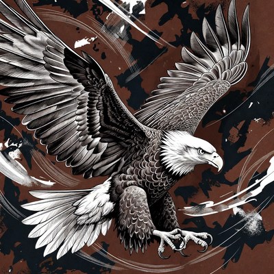 Bald Eagle with Spread Wings