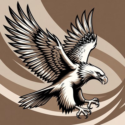 Bald Eagle Flying Illustration
