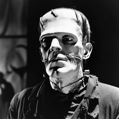 Frankenstein Monster Closeup Portrait