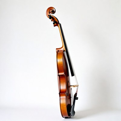 Violin on white background