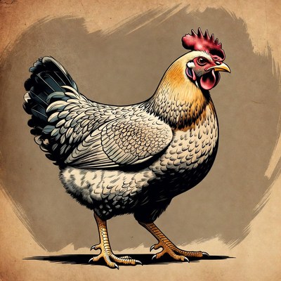Detailed illustration of chicken