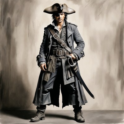 Pirate man with sword