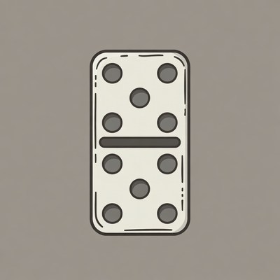 Double Six Domino Tile