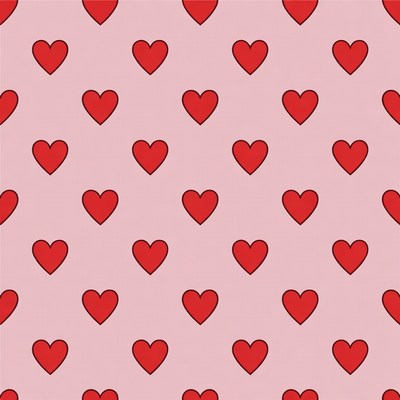 Pink Heart Pattern Background