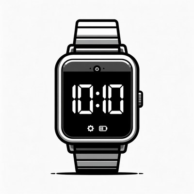 Smartwatch showing 10:10 time